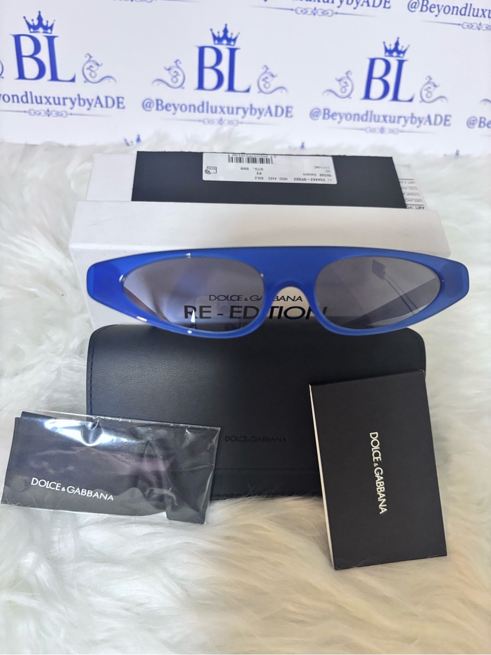 Authentic new with tags Dolce & Gabbana Blue Cat-Eye Sunglasses